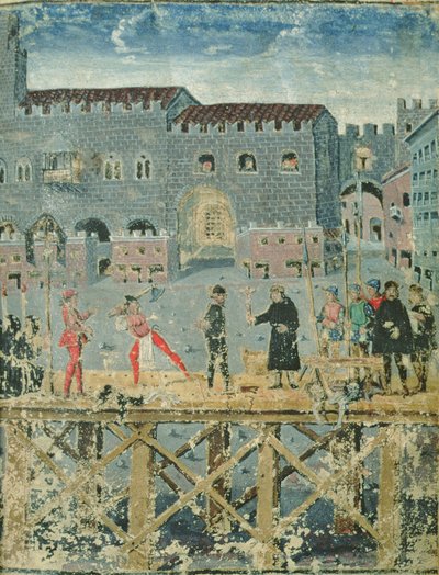 Execução em Ferrara, do Livro dos Condenados pela Justiça de Italian School