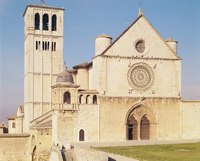 Exterior da Igreja Superior, 1228-53 de Italian School