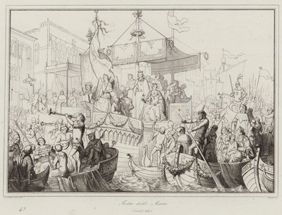 Festa das Marias, século XIII (gravura) de Italian School