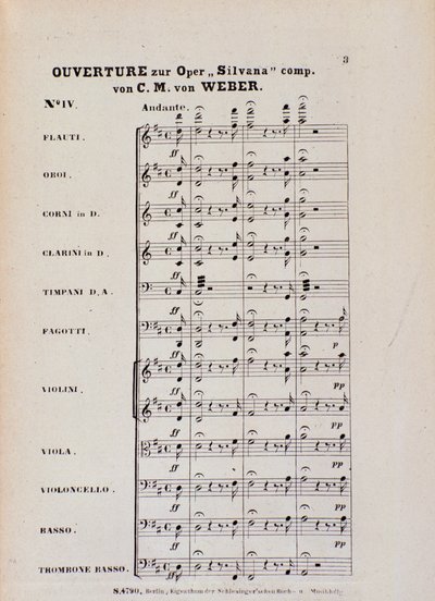 Primeira Página da Abertura da ópera 
