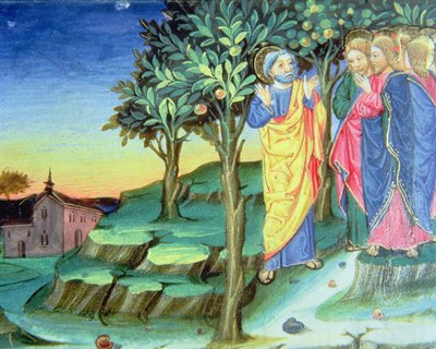 Fol.101v Cristo vai rezar no Monte das Oliveiras (velino) de Italian School