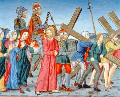 Fol.116v Cristo é Conduzido ao Calvário (velino) de Italian School