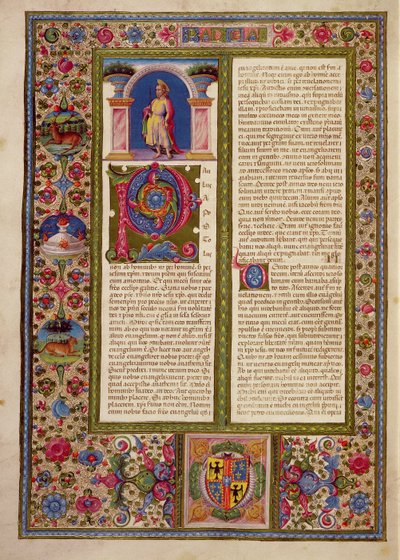 Fol.195v Carta de S. Paulo a Cortina, da Bíblia de Borso d