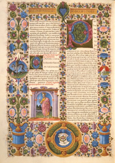 Fol.204v Carta de S. Paulo aos Colossenses, da Bíblia de Borso d