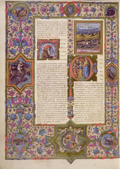 Fol.270v Abertura ao Livro de Salomão, da Bíblia de Borso d