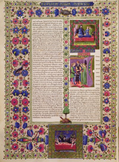 Fol.280r Abertura do Livro de Rute, da Bíblia de Borso d