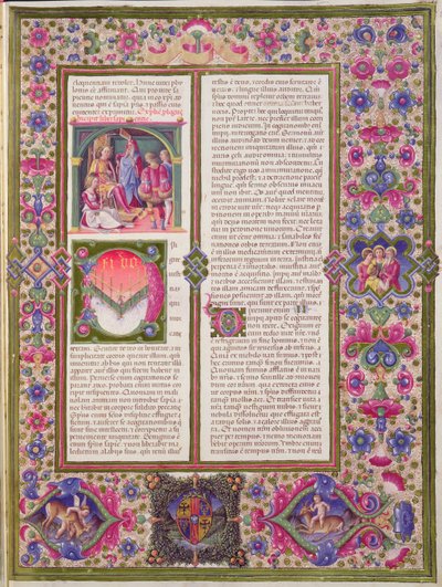 Fol.286r Abertura do Livro da Sabedoria, da Bíblia Borso d