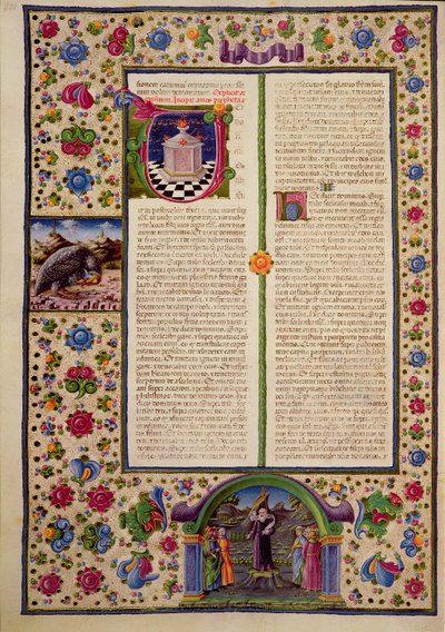 Fol.92v Abertura do Livro do Profeta Amós, da Bíblia Borso d