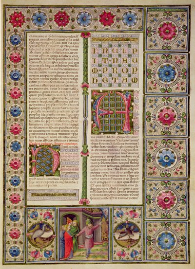 Fol.99r Abertura do Livro do Profeta Naum, da Bíblia Borso d