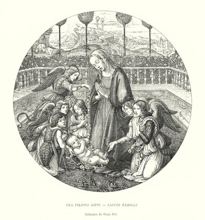 Fra Filippo Lippi, Sagrada Família, Colecção Pitti Palace (gravura) de Italian School