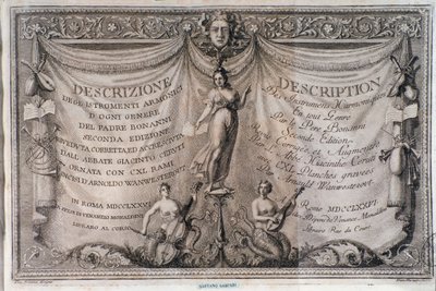 Frontispício do Gabinetto armonico por Filippo Bonanni de Italian School