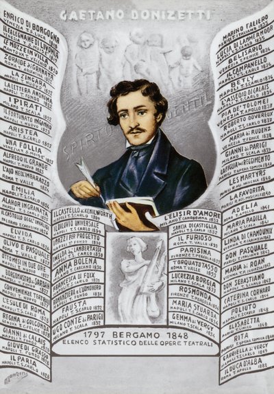 Gaetano Donizetti, compositor italiano (1797-1848) de Italian School
