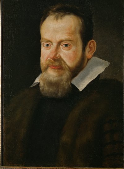 Galileu Galilei, astrónomo ... (pintura sobre tela) de Italian School