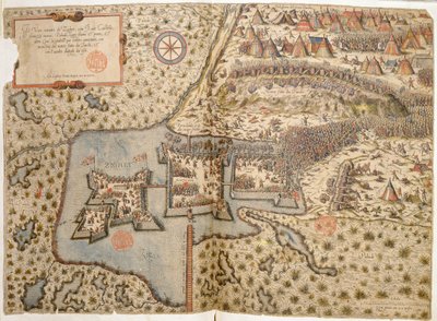 Visão geral da batalha de Szigetvar, 1566 de Italian School