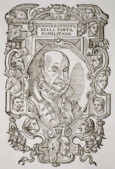 Giovanni Battista della Porta (1535-1615) de seu livro, Delle Celeste Physiognomy, Pádua 1616, ilustrado em History of Magic, publicado no final do século XIX de Italian School