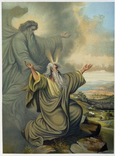 Deus mostrando Moisés a Terra Prometida - in "Aurea Bibbia classica: storia della rivelazione divina nell