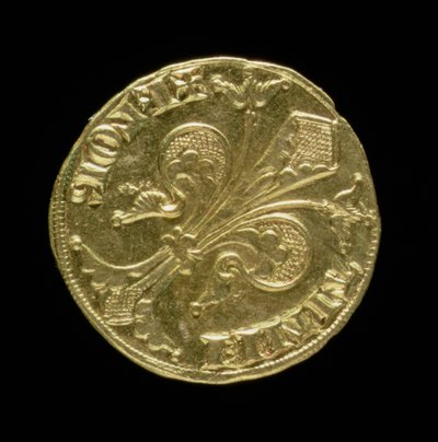 Florin de ouro (anverso) com uma flor de lis, florentino, 1252 (para reverso ver 83494) de Italian School