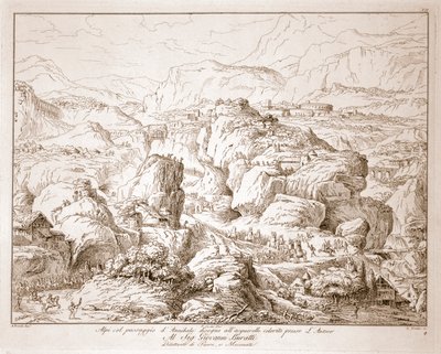 Aníbal cruzando os Alpes de Italian School