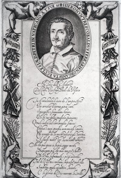 Hieronymus Frescobaldi, gravado por Christian Sas de Italian School
