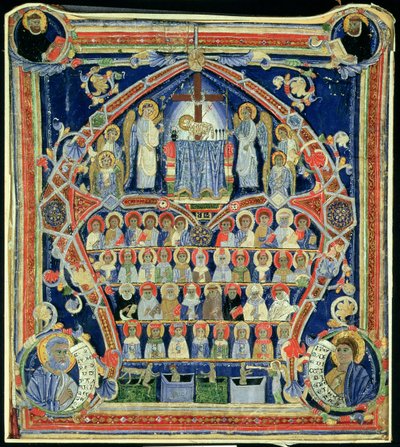 Primária Historiated A retratando o último julgamento de Italian School