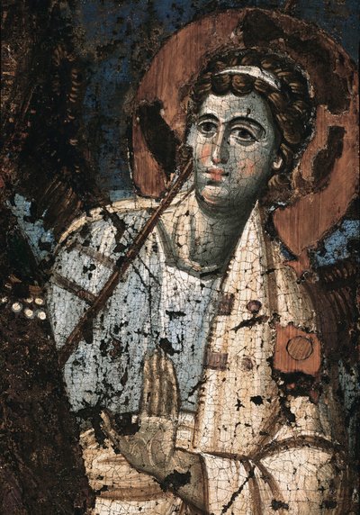 Ícone da Virgem de Clemence ou de Madonna Theotokos Detalhe Pintura a l
