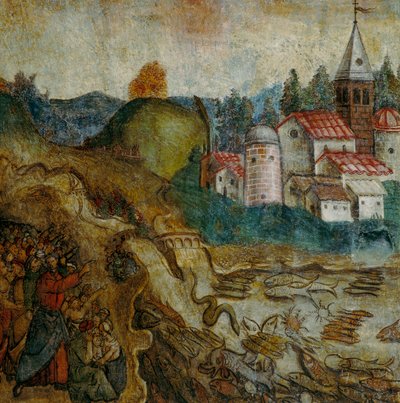 O mar secará, detalhe da Revelação de João de Italian School