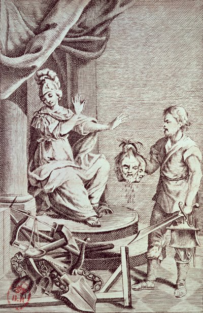 Ilustração de &39;Dei Delitti e dei Pene&39; de Cesare Bonesana (1738-94) Marquês de Beccaria de Italian School
