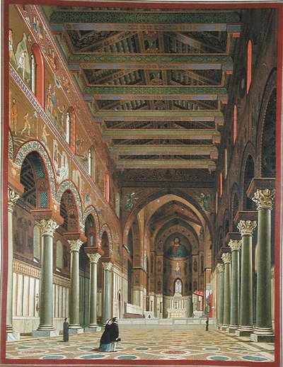 Interior do Duomo di Monreale, Sicília de Italian School