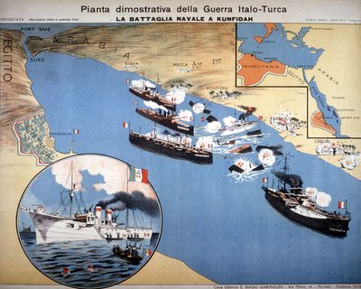Guerra Italo-Turca: Batalha naval em Kufindah, perto do Mar Vermelho de Italian School