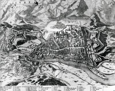 Ivrea e suas fortificações de Italian School