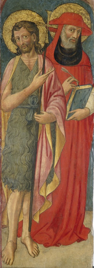 João Baptista e São Jerónimo, c.1430 (tempera em madeira de choupo) de Italian School
