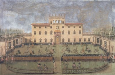 Justa na Villa Imperial de Poggio a Caiano de Italian School