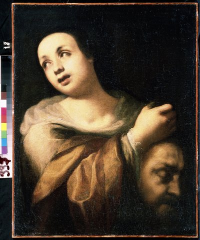 ""Judite apresentando a cabeça de Holofernes"" (Judite com a Cabeça de Holofernes) Pintura da escola italiana do século XVII Museu de Arte Mikhail Kroshitsky, Sevastopol (Sevastopol) Ucrânia de Italian School