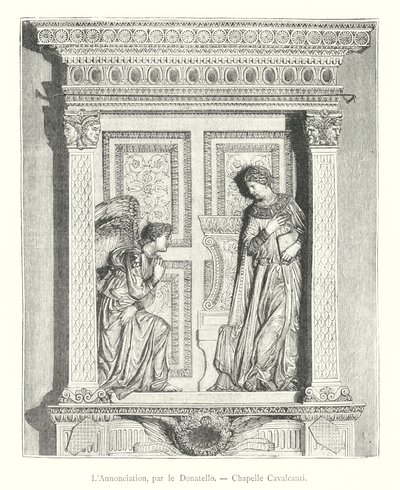 A Anunciação, de Donatello, Capela Cavalcanti (gravura) de Italian School