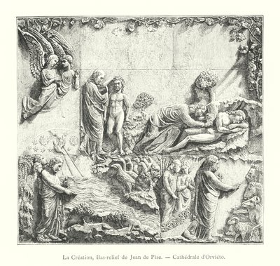 La Creation, Bas-relief de Jean de Pise, Cathedrale d