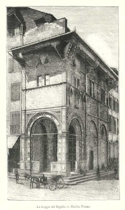 A Loggia de Bigallo, Nicolas Pisano (gravura) de Italian School