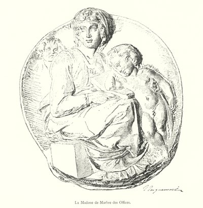 A Madona do Mármore Uffizi (gravura) de Italian School