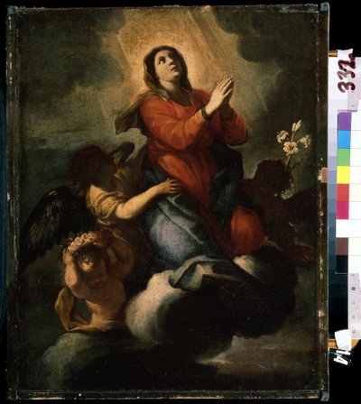 "A Assunção da Bem-Aventurada Virgem Maria" (A Assunção da Bem-Aventurada Virgem Maria) Pintura da Escola Italiana do século XVII Museu de Arte Mikhail Kroshitsky, Sevastopol (Sevastopol) Ucrânia de Italian School
