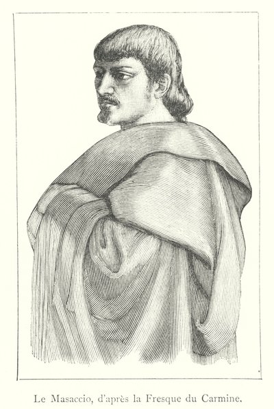 O Masaccio, depois do fresco Carmine (gravura) de Italian School