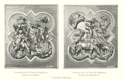 O Sacrifício de Abraão (gravura) de Italian School