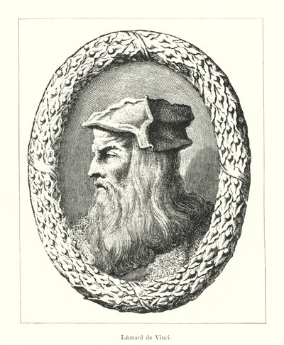 Leonardo da Vinci (gravura) de Italian School