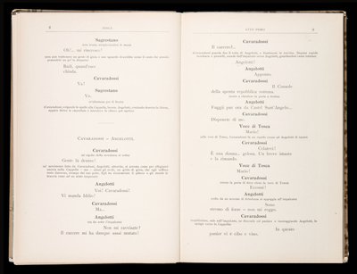 Libretto de Tosca por Giacomo Puccini, Edição Ricordi, Itália de Italian School