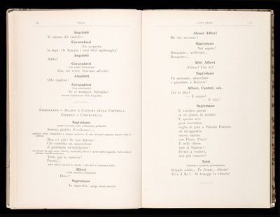Libretto de Tosca por Giacomo Puccini, Edição Ricordi, Itália de Italian School