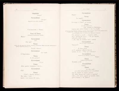 Libretto de Tosca por Giacomo Puccini, Edição Ricordi, Itália de Italian School