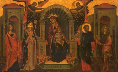 Madonna e a criança com os santos, c.1600 de Italian School