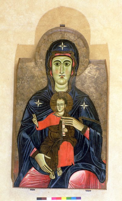 Madonna da Paixão (tempera no painel) de Italian School