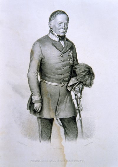 Maresciallo Radetzky Graff, ilustração da história da Itália de Italian School