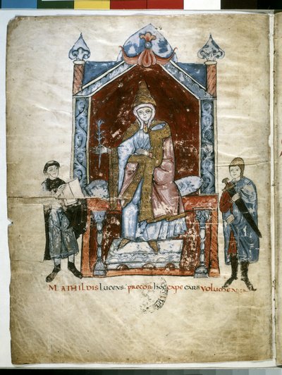 Matilda da Toscânia: entronizada Matilde de Canossa (miniatura) de Italian School