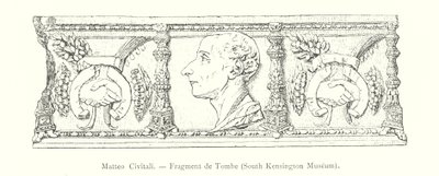 Matteo Civitali, Fragment de Tombe, South Kensington Museum (gravura) de Italian School
