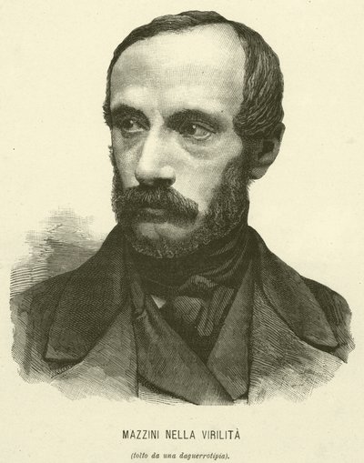 Mazzini In Virility (gravura) de Italian School